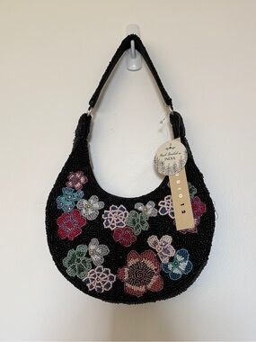 Floral Beaded Bag New with Tags